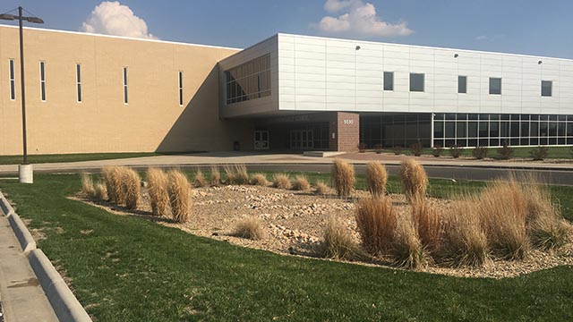 SBB Engineering Seaman Bond Project completed exterior entrance of Seaman Middle School image